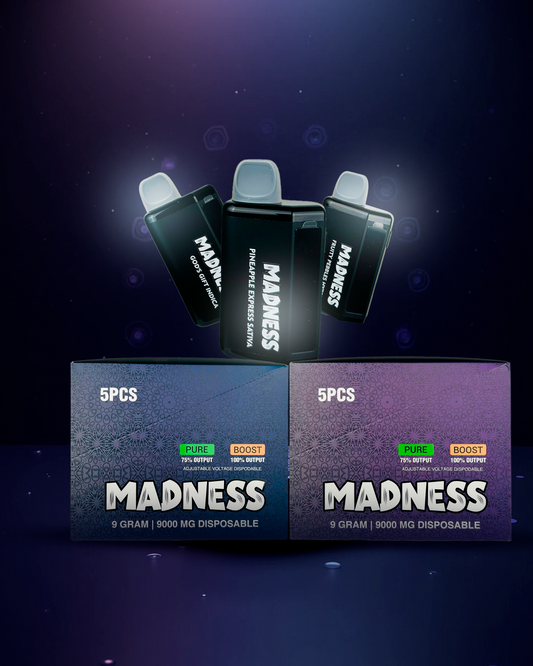MADNESS 9GM THCP DISPOSABLE 5CT/BX