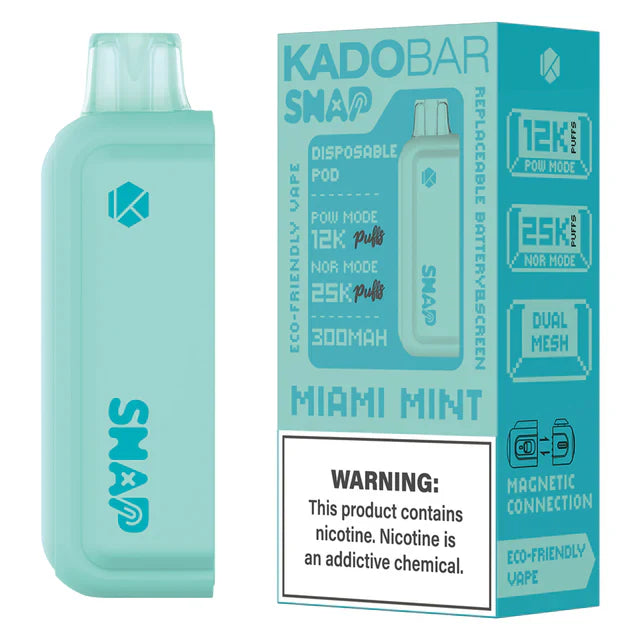 KADO BAR SNAP 25000PUFFS DISPOSABLE POD 5CT/BX