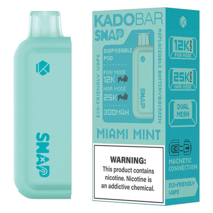 KADO BAR SNAP 25000PUFFS DISPOSABLE POD 5CT/BX