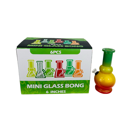 MINI GLASS BONG 6 INCH 6CT/BX