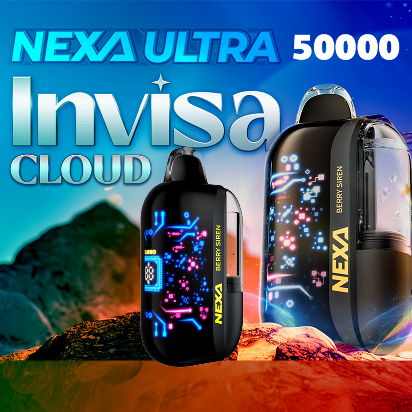 NEXA INVISACLOUD 50000PUFFS DISPOSABLE 5CT/BX