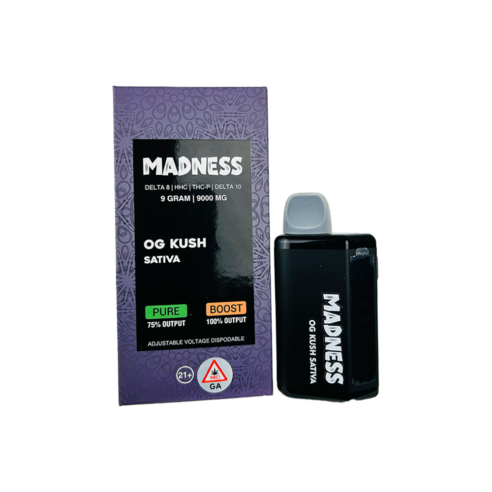 MADNESS 9GM THCP DISPOSABLE 5CT/BX