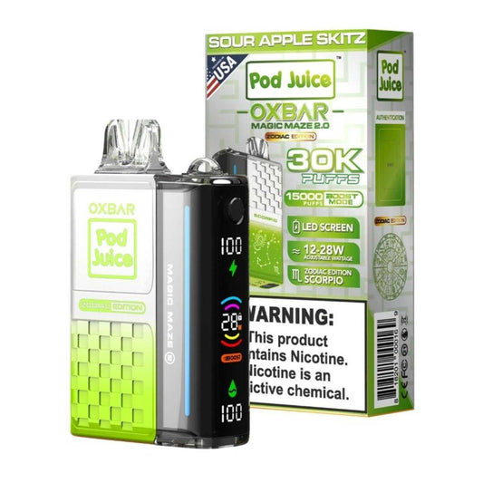OXBAR POD JUICE 30K PUFFS DISP. 5CT/BX