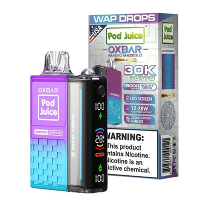 OXBAR POD JUICE 30K PUFFS DISP. 5CT/BX