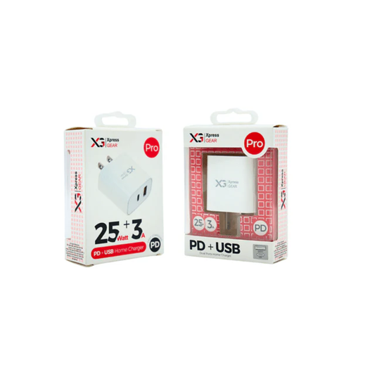XPRESS GEAR HOME CHARGER PD+USB 6CT/BX (936)