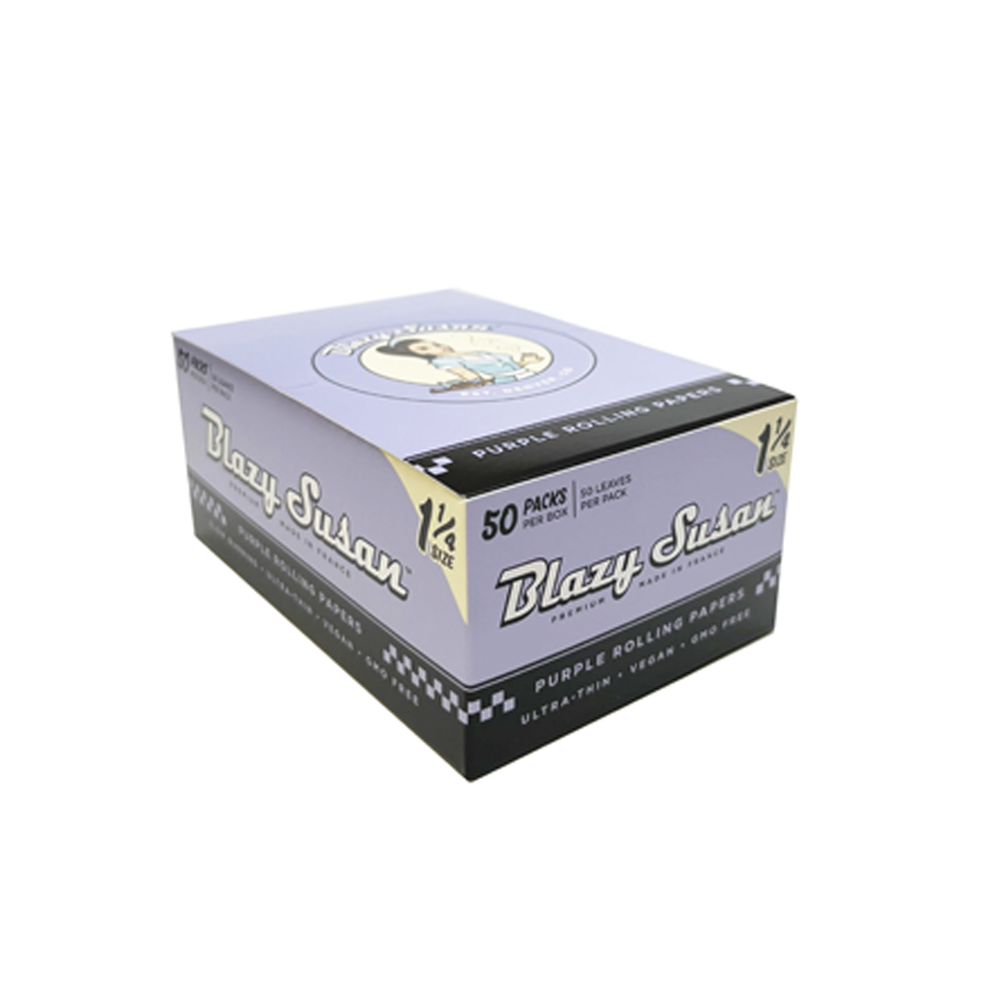 BLAZY SUSAN PURPLE ROLLING PAPERS (1 1/4 SIZE)