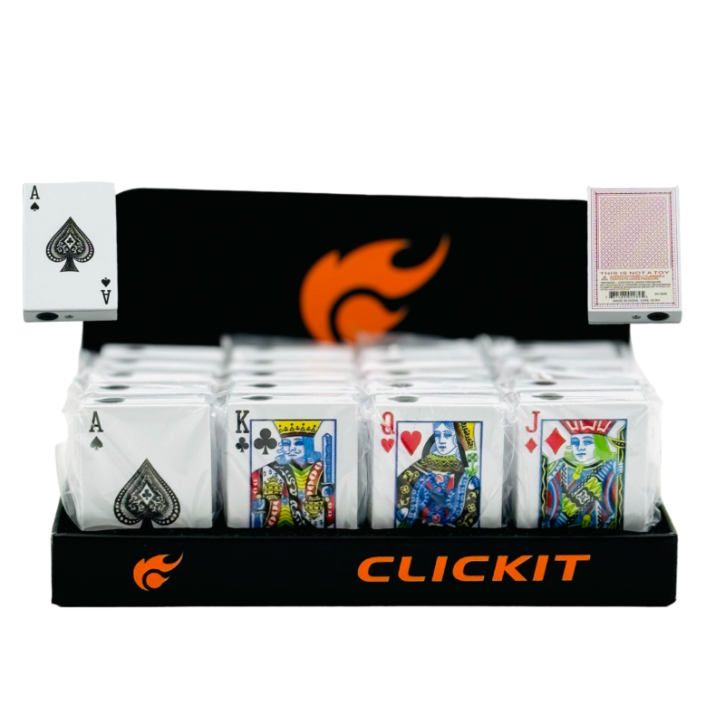 CLICK IT WINDPROOF POKER LIGHTER 20CT/BX (GH-9289)