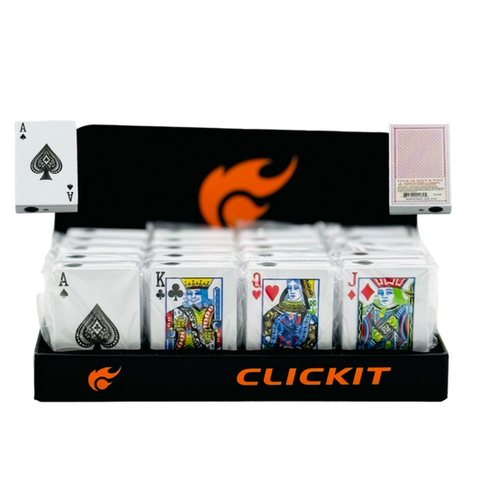 CLICK IT WINDPROOF POKER LIGHTER 20CT/BX (GH-9289)
