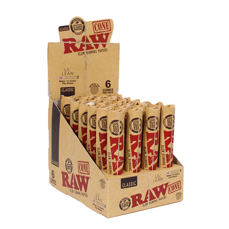 RAW CLASSIC 24 PACKS/BX LIL LEAN 6 CONES/PK