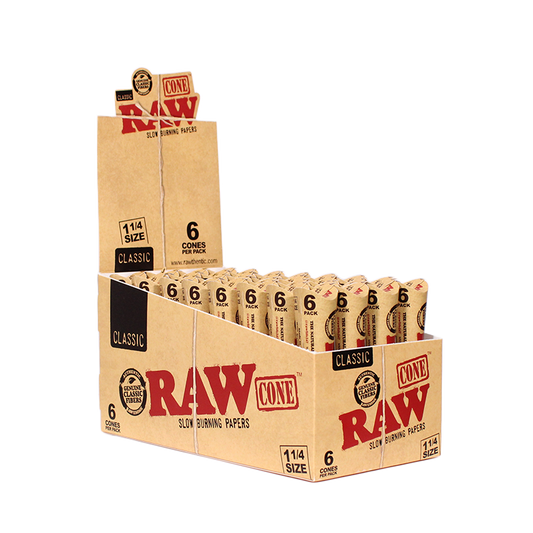 RAW PRE ROLLED CONES 6PK CLASSIC