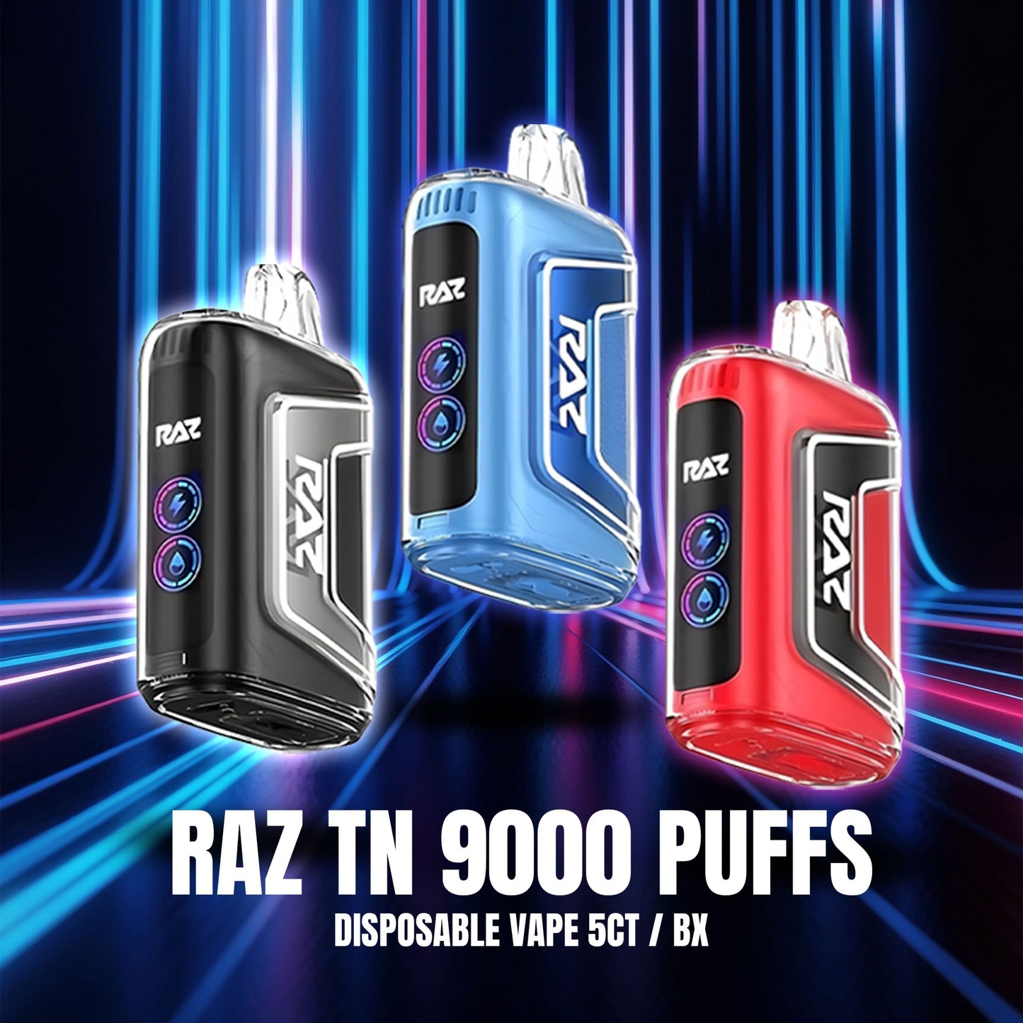 RAZ TN 9000PUFFS DISPOSABLE 5CT/BX
