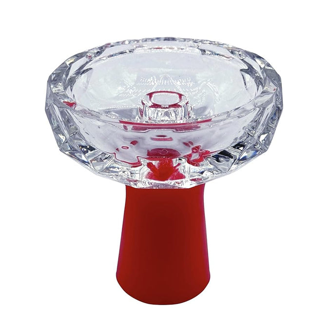 DIAMOND SHAPED GLASS SHISHA BOWL 1CT(YH003)