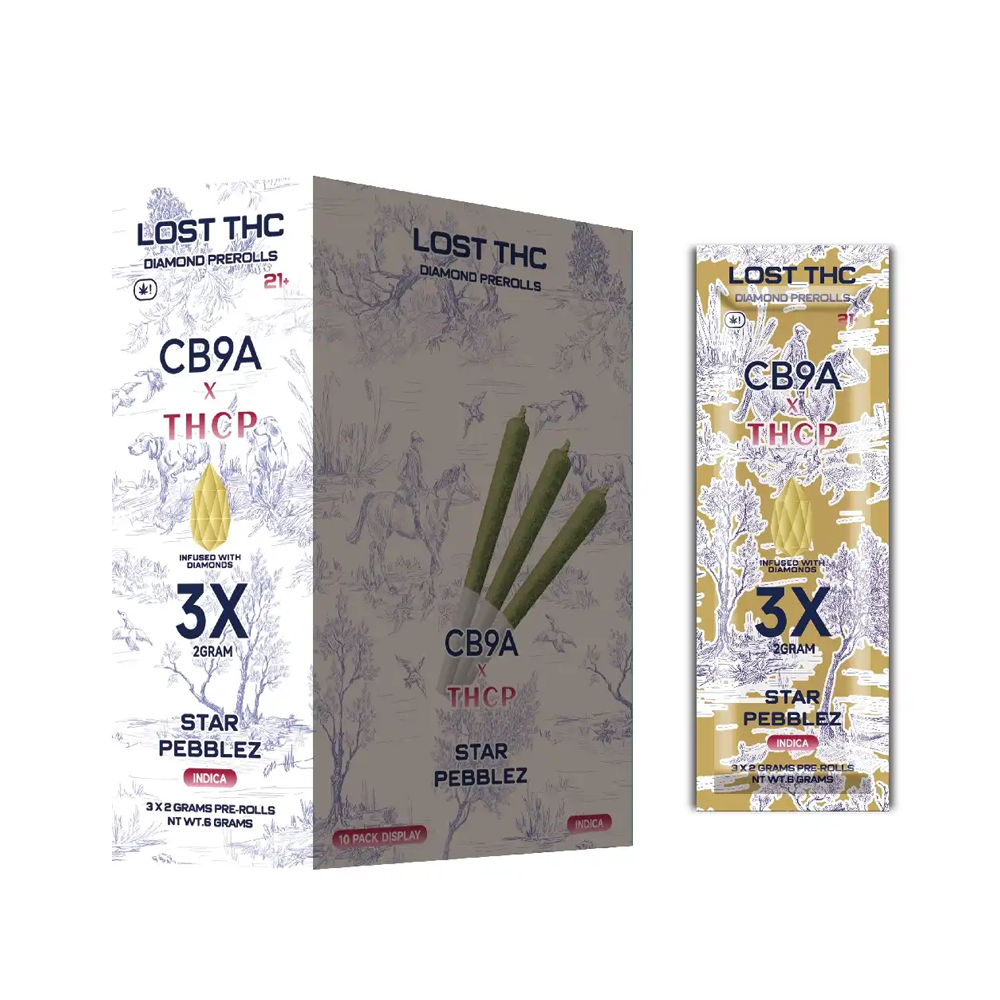 LOST THC DIAMOND PREROLLS 3PK/10CT/BX