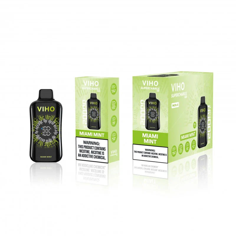 VIHO SUPERCHARGE 20000 PUFFS DISPOSABLE VAPE 5CT/BX