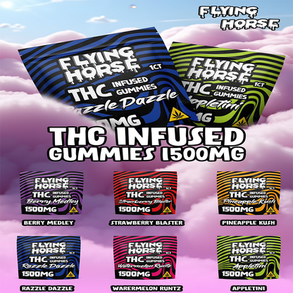 FLYING HORSE THC 1500MG INFUSED GUMMIES 60CT/BX