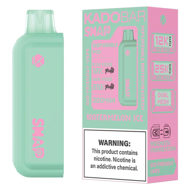 KADO BAR SNAP 25000PUFFS DISPOSABLE POD 5CT/BX