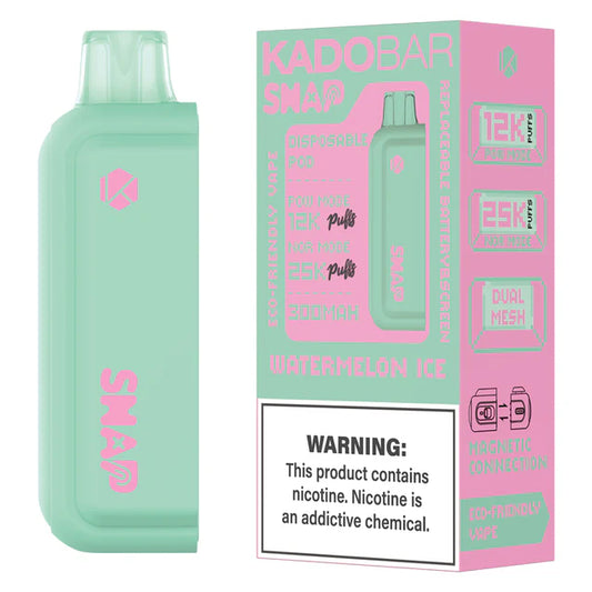 KADO BAR SNAP 25000PUFFS DISPOSABLE POD 5CT/BX