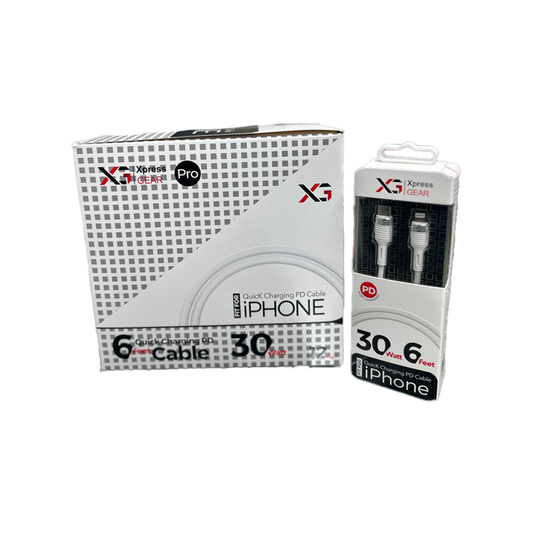 XPRESS GEAR TPYE C - IPHONE 6FT CABLE 12CT/BX(931)