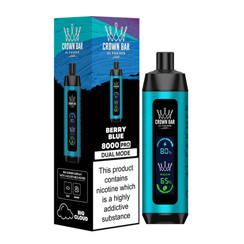 CROWN BAR 8000PUFFS DISPOSABLE 5CT/BX