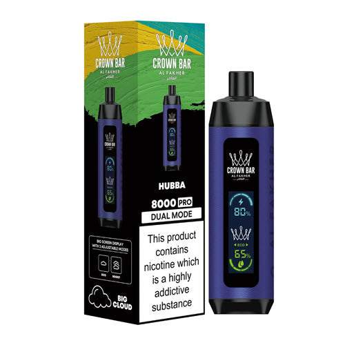 CROWN BAR 8000PUFFS DISPOSABLE 5CT/BX