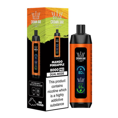 CROWN BAR 8000PUFFS DISPOSABLE 5CT/BX