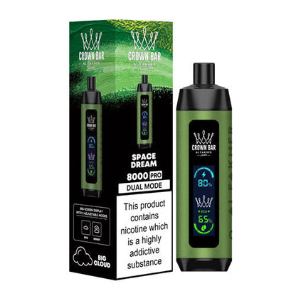 CROWN BAR 8000PUFFS DISPOSABLE 5CT/BX