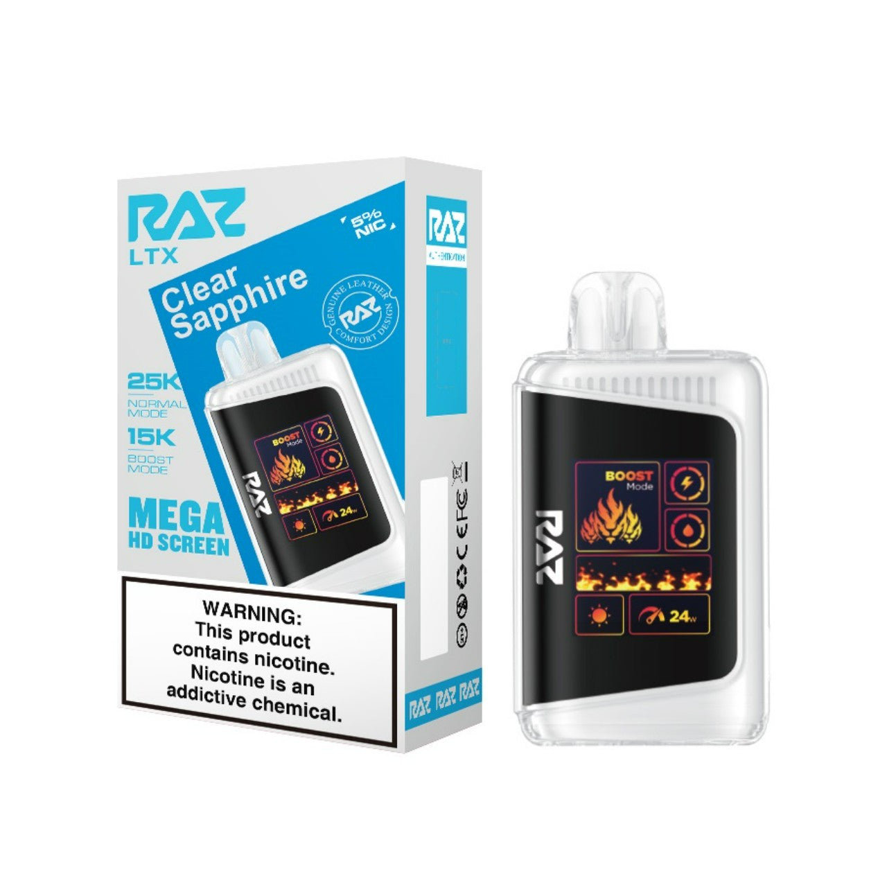 RAZ 25000 PUFFS DISPOSABLE VAPE 5CT/BX