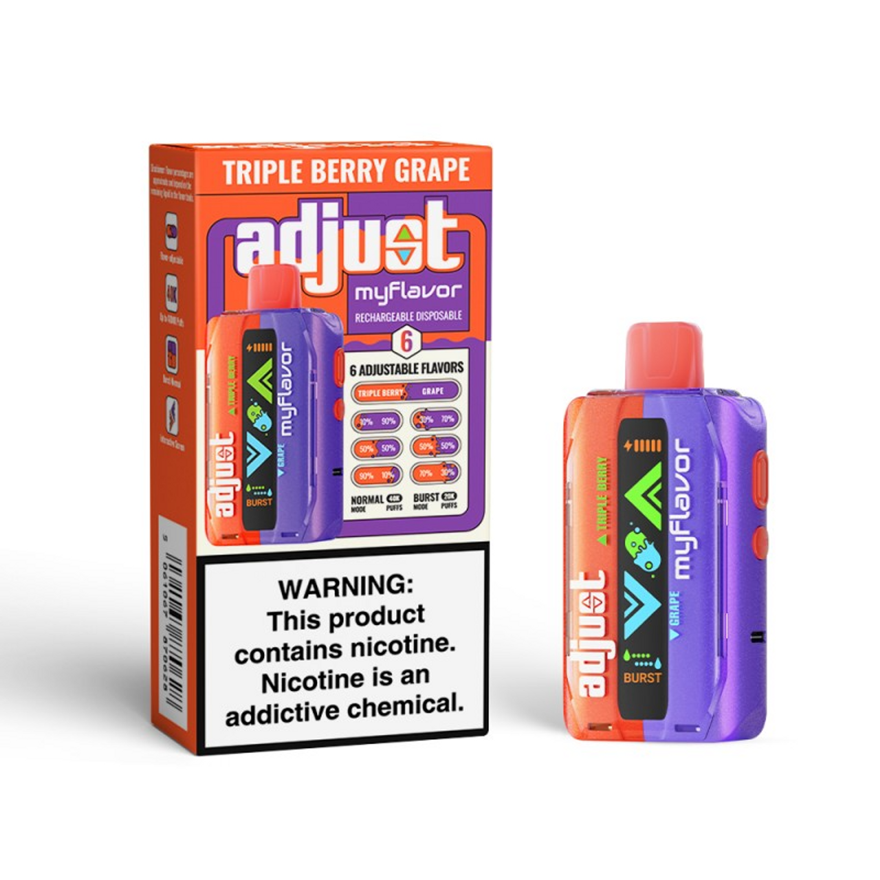 ADJUST MYFLAVOR 40000 PUFFS DISPOSABLE 5CT/BX