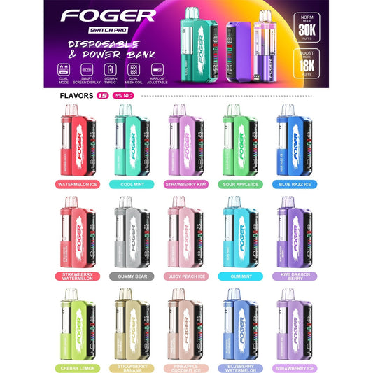FOGER 30000PUFFS DISPOSABLE 5CT/BX