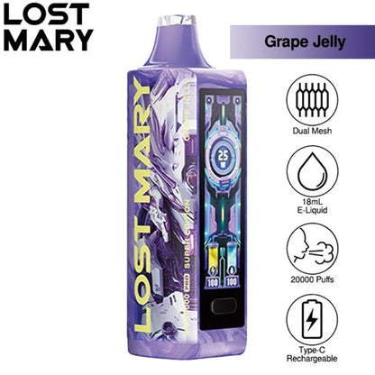 LOST MARY MO20000 PUFFS DISPOSABLE 5CT/BX