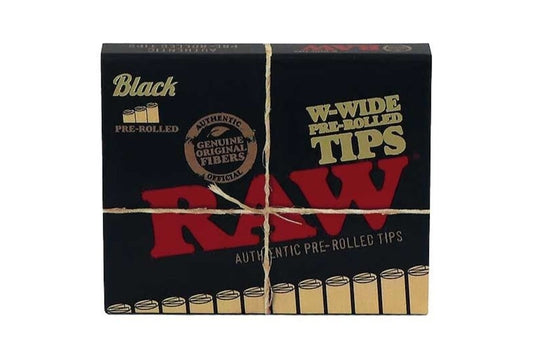 RAW BLACK PRE ROLL TIPS WIDE
