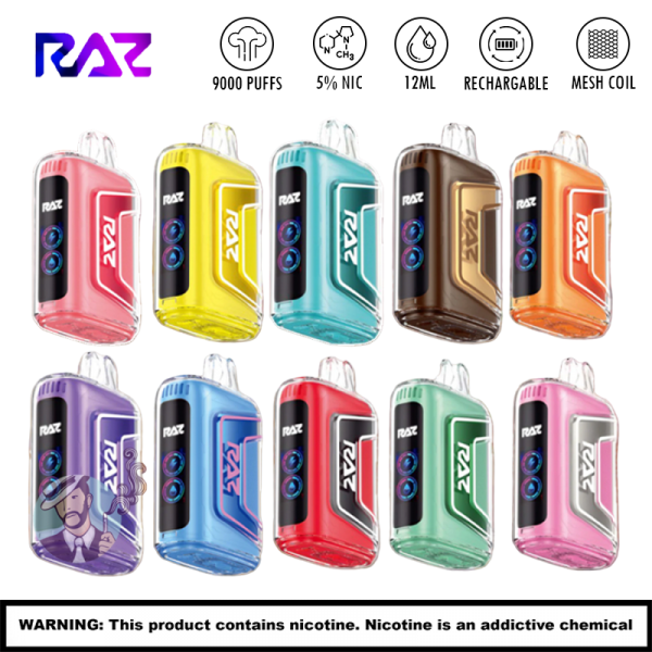 RAZ TN 9000PUFFS DISPOSABLE 5CT/BX