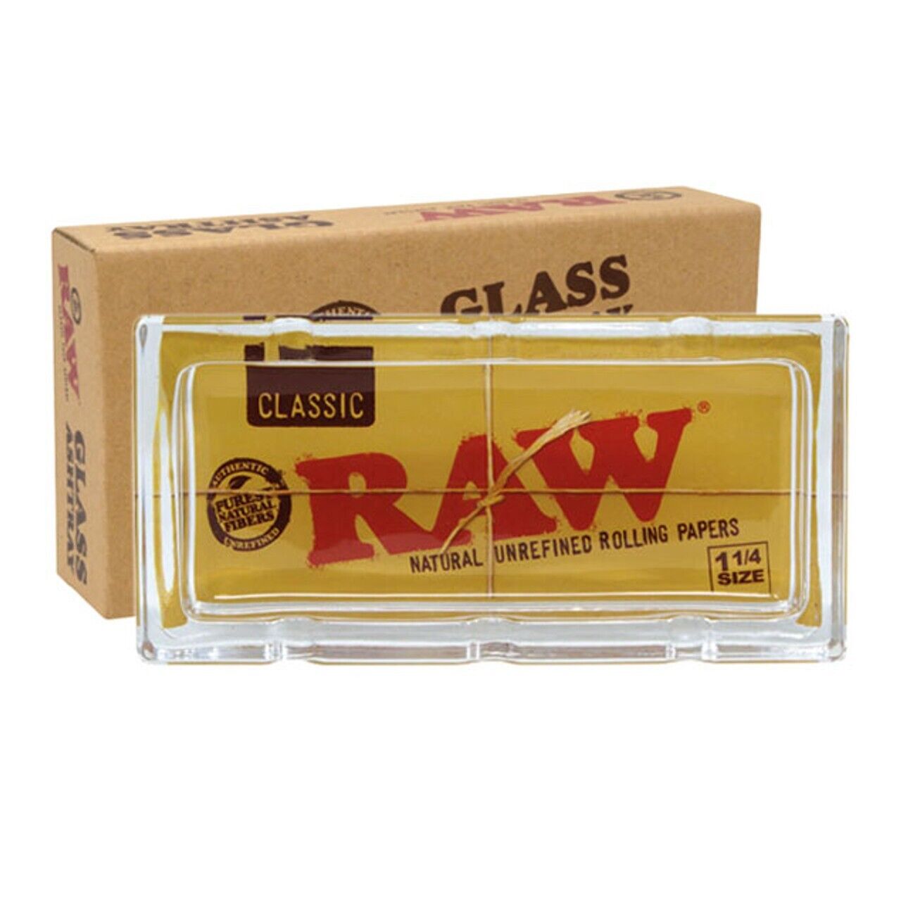 RAW CLASSIC SQUARE GLASS ASHTRAY