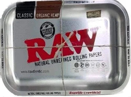 RAW STEEL METALIC ROLLING TRAY LARGE