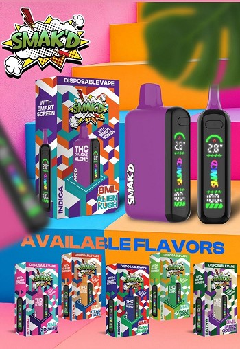 SMAK'D THC 8ML DISPOSABLE 5CT/BX