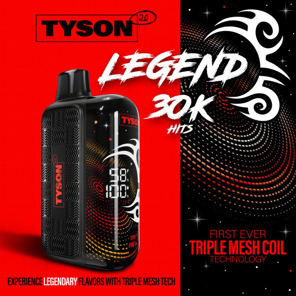 TYSON 30000PUFFS DISPOSABLE 5CT/BX